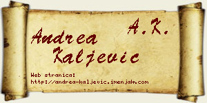 Andrea Kaljević vizit kartica
